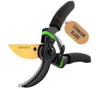 GrowIt 8.5" Professional Titanium Bypass Pruning Shears (T13)- Super Sharp Premium Garden Shears, Pruning Shears For Gardening, Garden Hedge Clippers