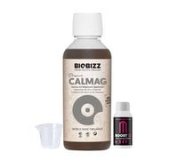 Growmania Cal Mag by BioBizz 250 ml + Sample Boost Up by Up Nutrients + Measuring Cup | Calcium and Magnesium Additive | For Small Plantations and Pot Crops
