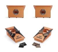 Grown Man Games Mini Cornhole- Portable Cornhole Game - Mini Bean Bag Toss Game - Cornhole Drinking Game - Party Game - Tabletop Cornhole - Desktop Cornhole - Outdoor & Indoor Cornhole Set