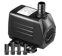 GROWNEER Aquarium Water Pump 45W 2500L/H Ultra Quiet Submersible Pump with 4 Nozzles, High Lift 2.5m for Fountains, Fish Tank, Pond, Statuary and Hydroponic