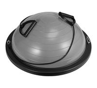 GROWNEER Balance Ball Board Inflatable Air Dome With Resistance Bands and Pump, Women Half Exercise Balance Trainer for Home Gym Workout Fitness Anti-slip Yoga Ball for Pilates (Grey)