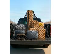 GROWNEER Car Truck Cargo Net, Highly Elastic Stretchable Mesh Organizer for Pickup Truck Bed, Suitable for Daily Light Loads, 4'x4' Expands to 7'x7' (Double Layer)