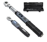 GROWNEER Digital Torque Wrench Set, 1/4" 1.1-22.1 Ft-lbs/1.5-30 Nm and 1/2'' 7.38-147.5 Ft-lbs/10-200 nm, Torque Wrench Digital Combo with Buzzer & LED Indicator, Bits & Sockets for Motor Car Repair