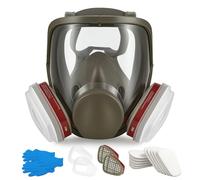 GROWNEER Reusable Full Face Cover Full Face Respirator with Filters for Building Spray Painting Sanding Chemical Work Fine Gas Dust