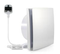 GROWNEER Window Extractor Fan 90mm, 102 m³/h, 4 Inch Wall Mounted Bathroom Exhaust Fan for Kitchen Shower Toilet Attic