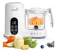 GROWNSY Baby Food Maker with Steam Basket, One Step Baby Food Processor Steamer Puree Blender Grinder Mills Machine, Auto Cooking Grinding and Sterili-zing for Healthy Homemade Food, BPA-Free