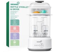 GROWNSY Bottle Steriliser and Dryer, Compact Baby Bottle Sterilizer, Electric Steam Bottle Sanitizer for Baby Bottles, Pacifiers, Pump Parts