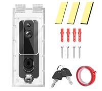 groword Anti-Theft Video Doorbell Mount Compatible with Most Video Doorbell, Acrylic,Highly Transparent Doorbell Lock Box Kit for Houses, Apartments, Businesses,Fit Doorbell 5.5"x 2.16"x 1.49"or Small