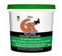 Groworganic 6X Pelleted Chicken Manure Fertiliser 8kg Tub