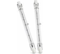 GROWS MORE R7s Halogen Light Bulb ECO Halogen 400W R7s Linear Light Bulbs - 118mm Double Ended Floodlight Bulb - 230V 11000LM 2700K Warm White for Security Light (Pack of 2)
