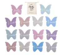 Growth Card, Monthly Cards - Acrylic Baby Announcement Cards,Welcome and Hello Signs from Stylish and Dreamy Growth Registration Months for Baby Showers