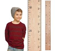 Growth Chart Art Old Fashioned Schoolhouse Ruler Wooden Growth Chart Height Chart (Natural with Centimeters)