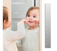 AVCULT Growth Chart Mirror For Kids, Height Ruler With Stickers,Fodable Height Measurement Ruler For Wall, Shatterproof Acrylic Full Body Measurement,Nursery Bedroom Playroom Wall Decor (Color : A)