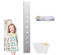 Growth Chart Mirror, Mirror Growth Chart for Wall, Puzzle Mirror Height Chart Acrylic Height Measurement Ruler for Kids, Growth Chart Mirror for Kids, Montessori Mirror Baby Wall Ruler Home Decor (B)