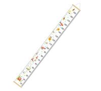 Growth Chart, Wall Ruler, Kids Height Tracker, Hanging Wooden Canvas 59 x 7.9 inches, Sturdy Markings, Easy Installation, Ideal for Nursery, Bedroom, Playroom, Daycare, Home Decoration