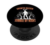 Growth Hacker by Day Zombie by Night Funny Halloween Creepy PopSockets Adhesive PopGrip