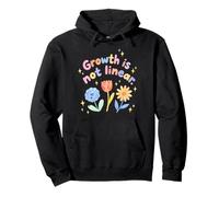 Growth Is Not Linear Flower Mental Health Inspirational Pullover Hoodie
