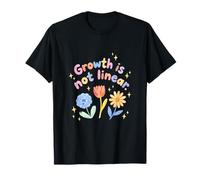Growth is Not Linear Flower Mental Health Inspirational T-Shirt