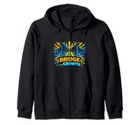 Growth Journey Bridge Motivation Success Mindset Design Zip Hoodie