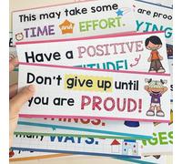 Growth Mindset Cards For Kids, Positive Affirmations Cards For Kids, Inspirational Mindfulness Cards, Motivational Cards Growth Quote Poster For Home Classroom School