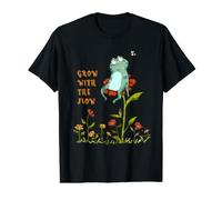 Growth Mindset Frog Floral Saying Value Graphic T-Shirt