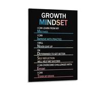 Growth Mindset Inspirational Entrepreneur Quotes Poster Mindset Motivational Canvas Wall Art Farmhouse Gallery Aesthetic Room Decor For Bedroom Bathroom 12x18inch(30x45cm)
