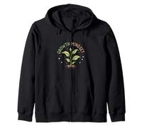 Growth Mindset Inspirational Plant Classroom Teacher Zip Hoodie