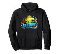 Growth Mindset Motivation Progress Typography Design Pullover Hoodie