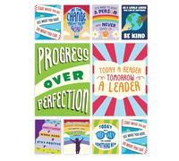 Growth Mindset Motivational Posters Classroom Wall Decor Set of 9 Inspirational Art/Grow Your Mindset Positive Sayings Accents for Middle & High School, Gift for Teachers & Students (12x16 Inches)