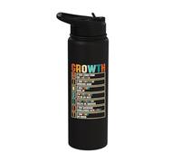 Growth Mindset Self-Confidence Motivational Quote Stainless Steel Insulated Water Bottle