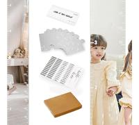 Growth Record Mirrors for Kids,Growth Chart Mirror Nursery Height Charts,Kids Height Wall Chart,Puzzle Mirrors Growth Chart,Measuring Ruler for Bedroom Nursery Wall Decoration