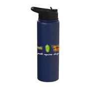 Growth Requires Change Butterfly Life Cycle Inspirational Stainless Steel Insulated Water Bottle