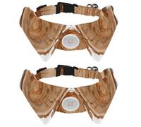 Growth Rings White Background Dog Collar Bowtie, Comfortable Adjustable Dog Bow Tie Collar for Small Boys and Girls Pets