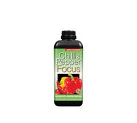 Growth Technology Chilli & Pepper Focus 1L Liquid Fertiliser Concentrated Nutrient Solution For Strong Growth Flowers & Juicy Fruits
