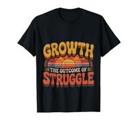 Growth The Outcome of Struggle Growth Journey - Value Graphic T-Shirt, Men, Black, M