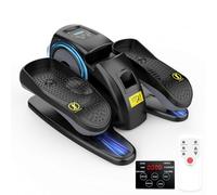 GrowVid Under Desk Elliptical Machine Electric Seated Leg Exerciser for Seniors Quiet Motorized Leg Exerciser with Smart Remote, 15-Speed Manual Programs Auto/3 Auto Programs LCD Display