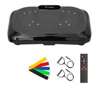 GrowVid Vibration Plate Exercise Machine, 200 Adjustable Speeds & 10 Preset Programs, 500LBS Capacity Shake Plate with Resistance Bands for Whole Body Fitness, Lymphatic Drainage & Pain Relief