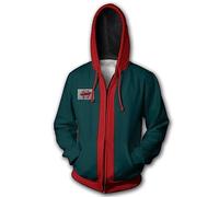 Groydbee Adult Into The Spider Verse Jacket for Miles Costume Halloween Spider Cosplay 3D Printed Hoodie Hooded Sweatshirt, Miles, L