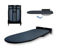Groyells Wall Mounted Folding Ironing Board with 180° Rotating Space Design, Ironing Board Wall Mounted Heat Resistant Cover, Ideal for Home, Laundry Rooms and Small Spaces, 92 x 31 cm, Black