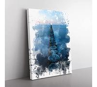 Groynes Evening Sun Baltic Seascape V3 Modern Canvas Wall Art Print Ready to Hang, Framed Picture for Living Room Bedroom Home Office Décor, 60x40 cm (24x16 Inch)