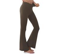GroYolan Flared Leggings for Women High Waisted Bootcut Yoga Pants Comfy Lounge Yoga Trousers for Workout Casual Office Coffee