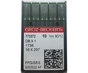 Groz-Beckert 50 Industrial Sewing Machine Ballpoint Needles Sewing Machine Needles DB1 Dbx1 1738 16X231#80/12 Ball Point.