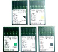Groz-Beckert 50 Pcs Industrial Sewing Machine Ball Needles DB1 DBX1 1738 16x231 (70/10 80/12 90/14 100/16 110/18) 5 Sizes 10 per Size