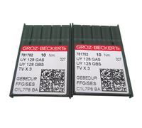GROZ-BECKERT Needle in CKPSMS Clear Plastic Box -20PCS Groz-Beckert UYX128GAS UYX128GBS Gebedur Titanium FFG/SES Ball Point Needles for CoverStitch Machines (Needle Size:12/80)