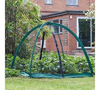 GroZone Cage Garden Cloche - Outdoor Grow House Tent with Fibreglass Supports, 8mm Mesh & 2 Zipped Openings for Protecting Plants & Crops from Birds & Pests - Measures H200 x W200 x D200cm