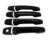 Grozzy Door Handle Catch Cover Trim Car Left Exterior Door Handle for Explorer U502 2011-2018 Cover Stickers Trim for Gloss Black Decoration(4 Handle 1 Keyhole)