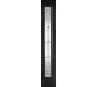 GRP External Glass Sidelight - Leaded DG 2032x356mm Black out-White in