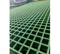 GRP Grating panels 2000 x 1000mm - 25mm thick Green Fiberglass Moulded Gratings Bar Grate 38mm Mesh size Grating Panel Grill for Platforms, Walkways, Flooring, Ramps