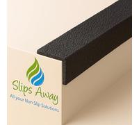 GRP Stair Nosings - Heavy-Duty Anti-Slip Safety Tread - Non-Slip Step Edge Protection Black / 2000mm