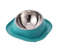 GRPET Stainless Steel Raised Bowl Tilted Feeder Bowl and Feeder Bowls Non Slip No Spill for Cats Small Dogs Mint Green